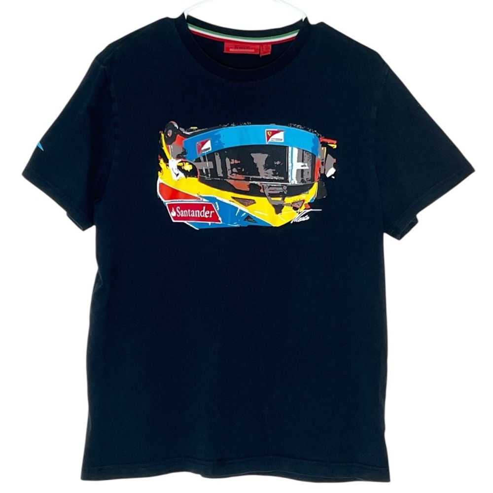 Ferrari Alonso black graphic t-shirt men’s size L